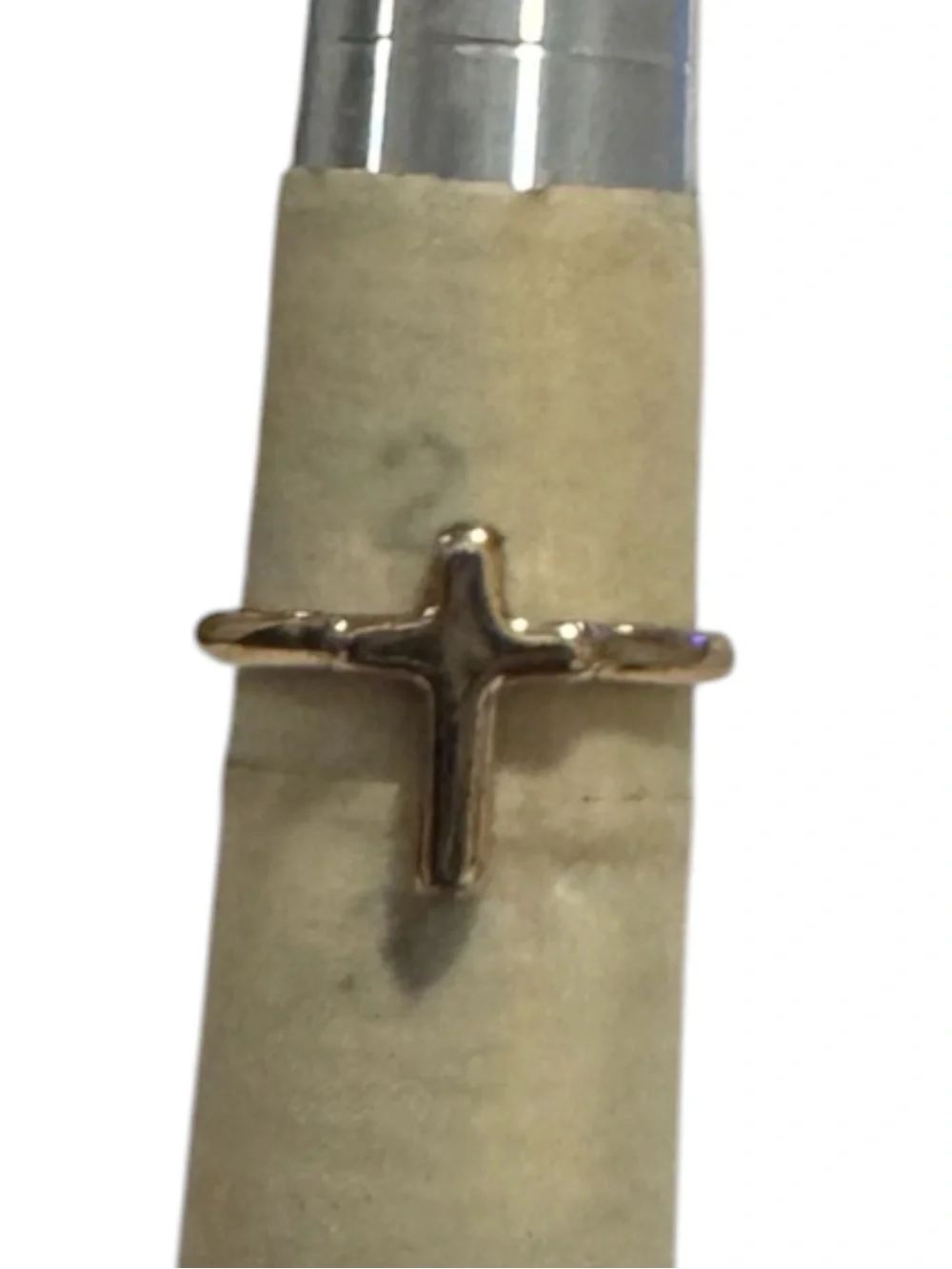 Gold Cross Midi Ring